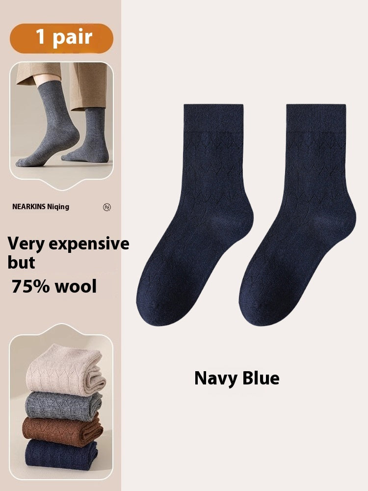 Wool Thermal Socks – Fleece-Lined Mid-Calf